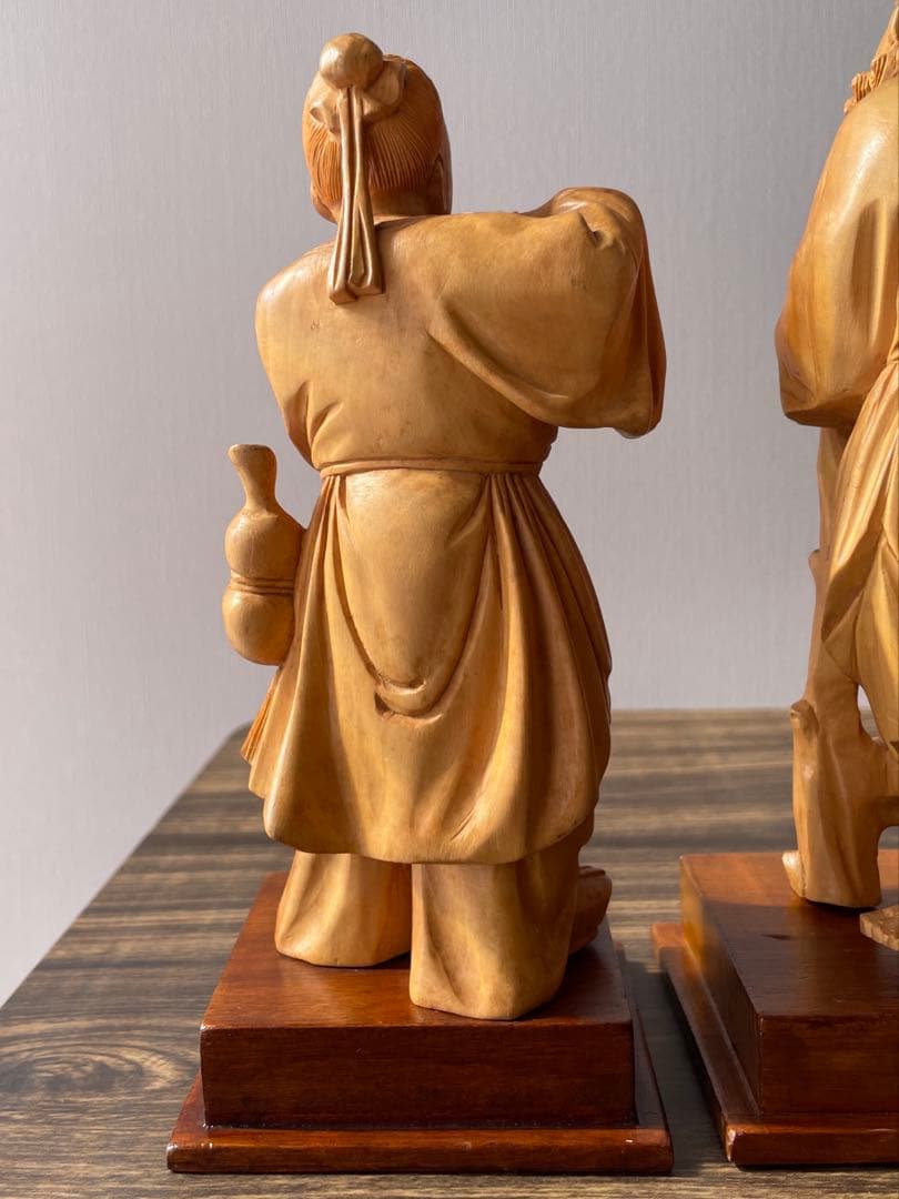 中国伝統彫刻 八仙人 8体セット 約18センチ 縁起物 - メルカリ