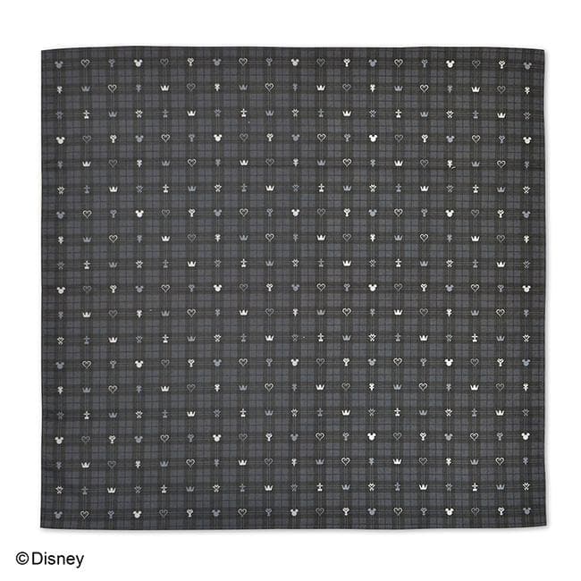 未開封】キングダムハーツ モノグラム柄ハンカチ2種&クッションカバー