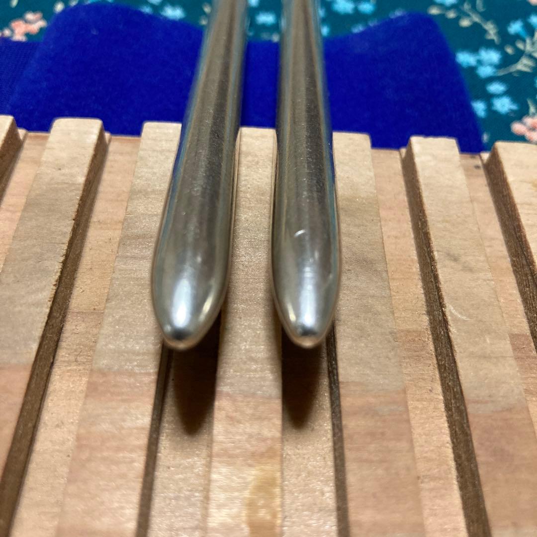 純銀　てい鍼　2本セット　笑凛棒