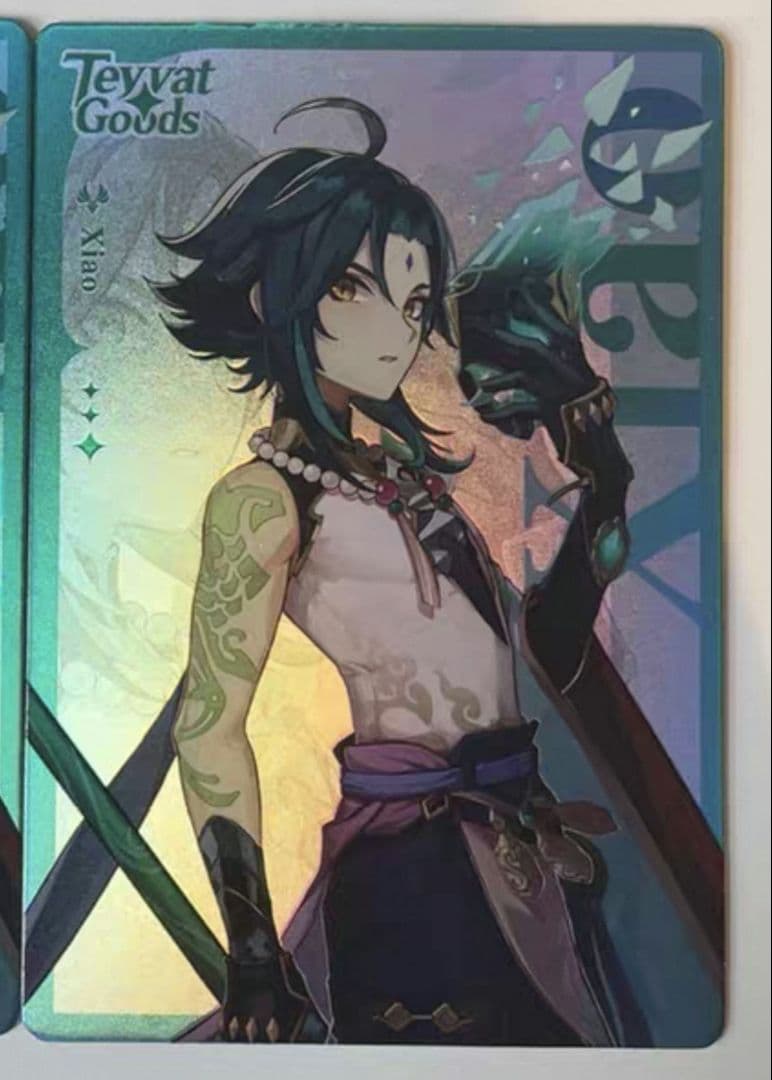 七聖召喚カード 原神 ロンドン・シアトル フラッシュカード 魈 ショウ 海外限定 原神 TCG 七聖召喚カード 等級4 魈 - メルカリ