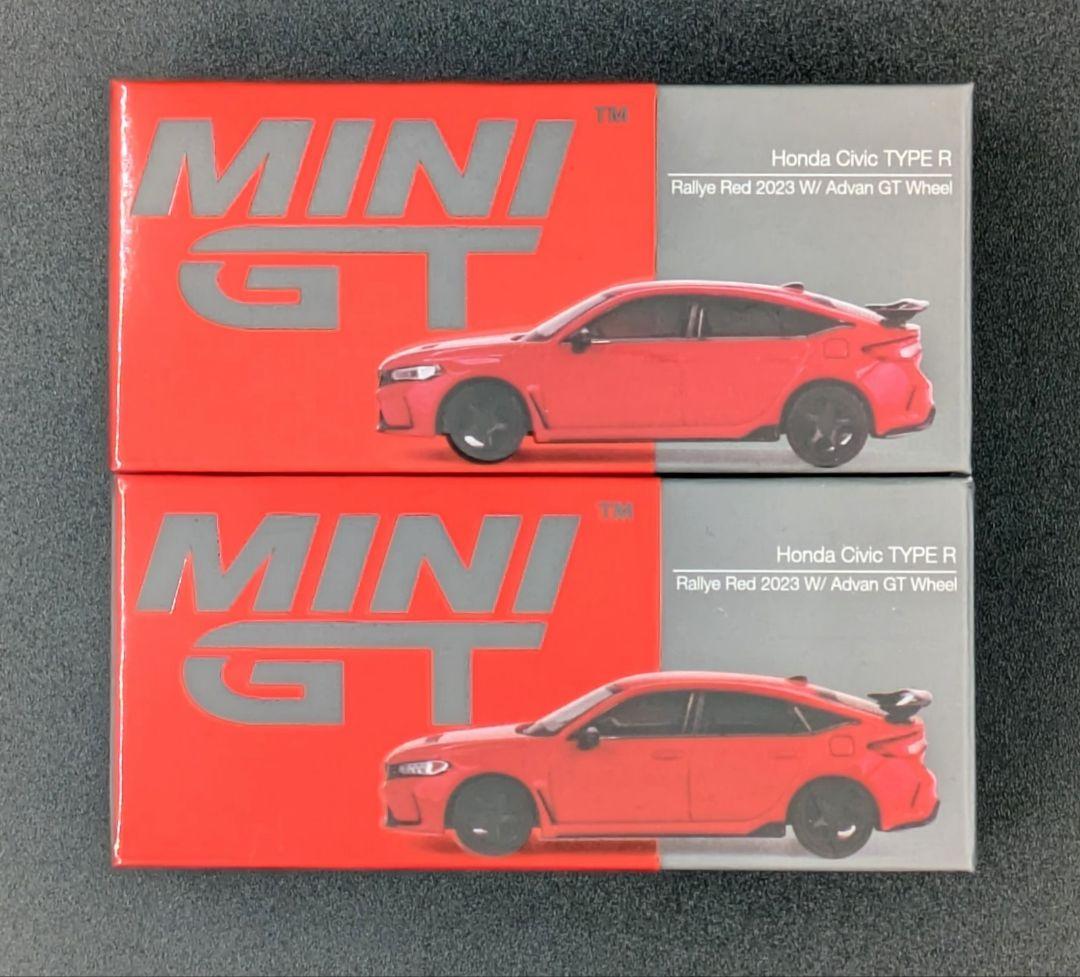 ミニカー MINI GT Honda Civic TYPE R Rallye Red MINI GT 1/64 Honda Civic Type R Rallye Red 2023 w/ Advan GT Wheel