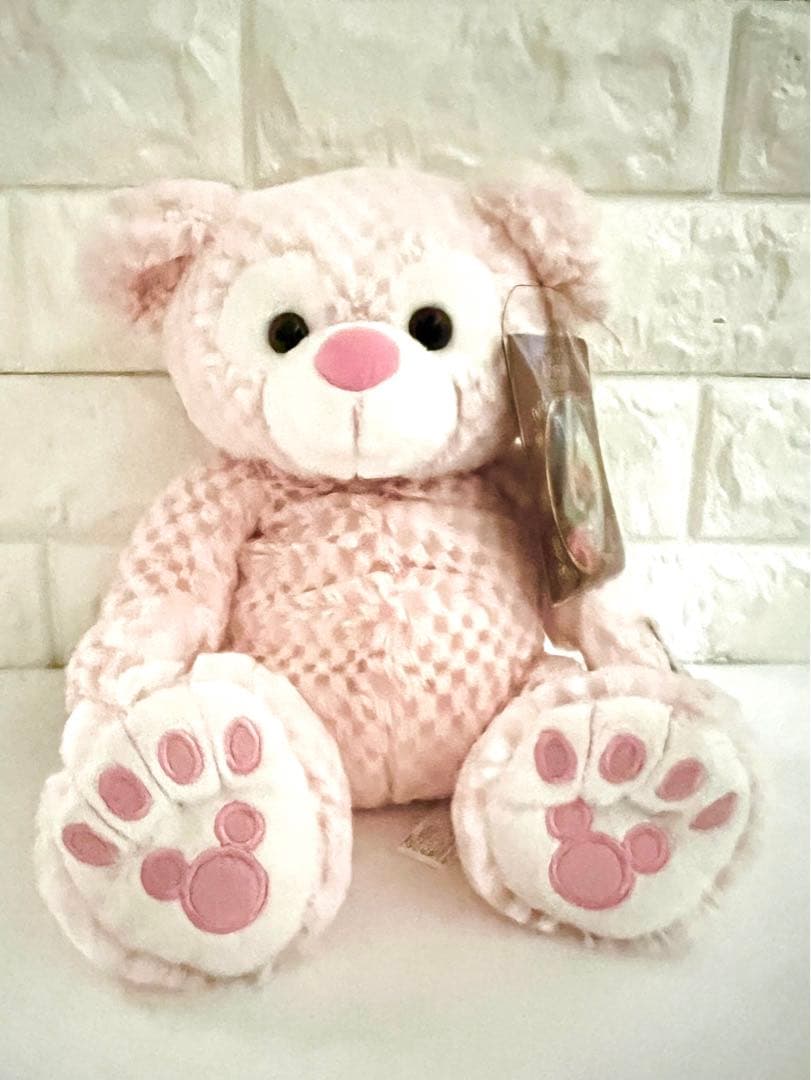 WDWディズニーベア プリンセスダッフィー ワッフルダッフィー ピンク 貴重なパステルカラーのダッフィー☆ディズニーベア プリンセスピンク