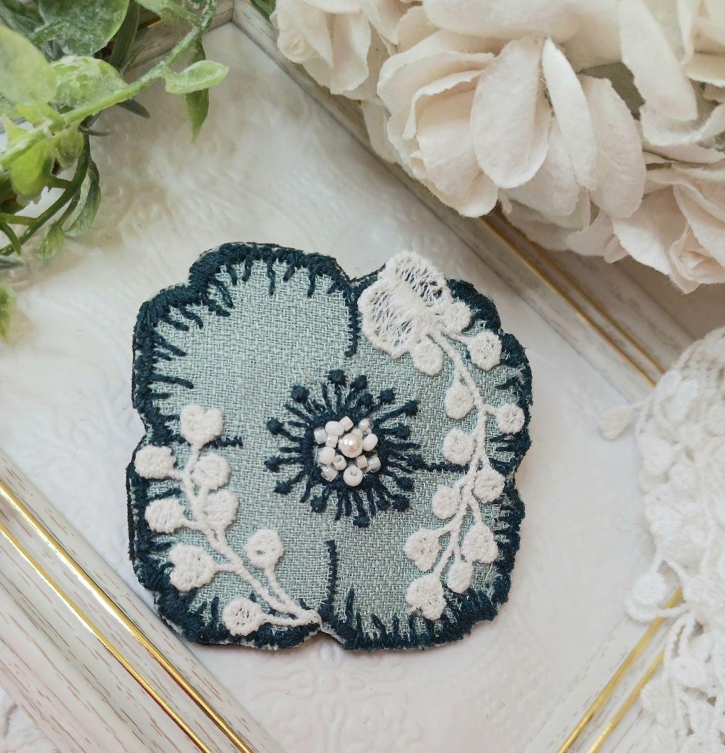 ☆ハンドメイド☆ミナペルホネン※ブローチ&ヘアゴム - メルカリ