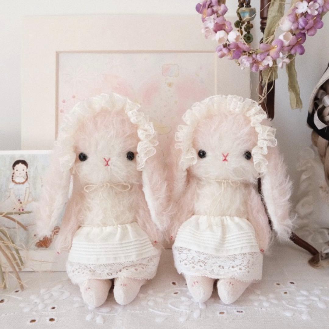 かわいい双子うさぎちゃん ピンク ぬいぐるみ 海外作家様 部屋飾り 置物 ぬいぐるみ 特大 動物 コストコ うさぎ ウサギ 兎 可愛い ふわふわ