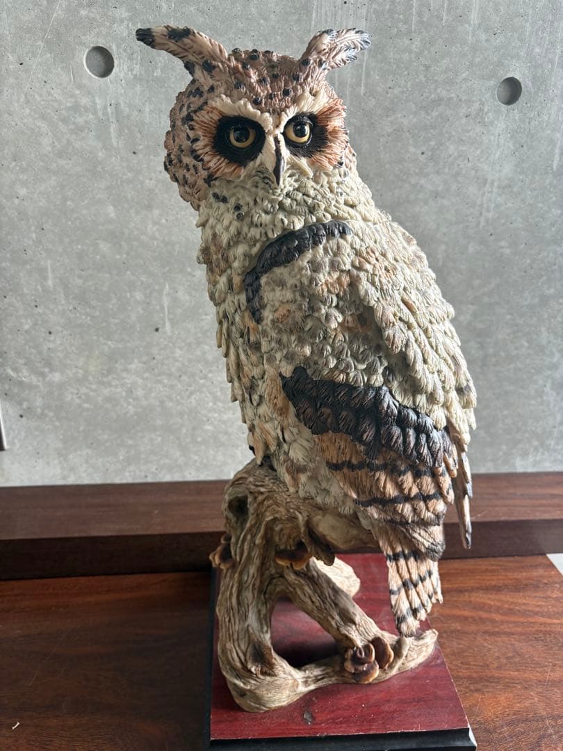 ワシミミズク　大きな置物　高さ57cm、18.8.kg フクロウ科　アンティーク ワシミミズク 大きな置物 高さ57cm、18.8.kg フクロウ科 アンティーク