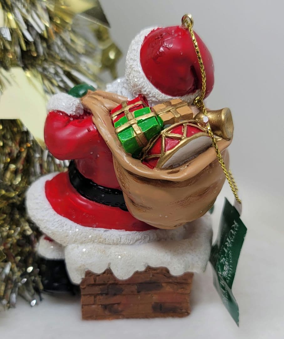 海外輸入品☆クリスマスオーナメントレア☆黒人サンタクロース☆三種