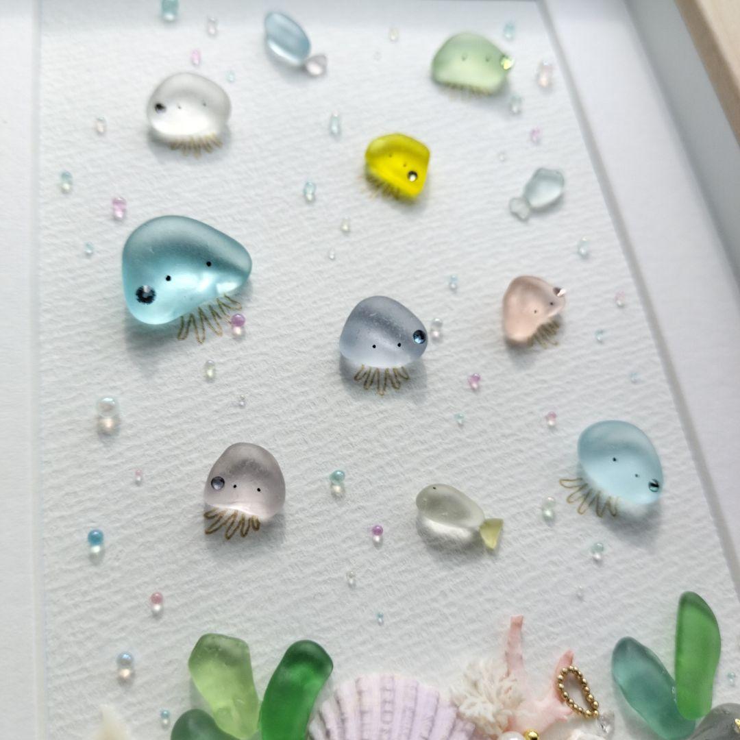 《クラゲリウム〜ジュエリーなJellyfish〜》シーグラスアート