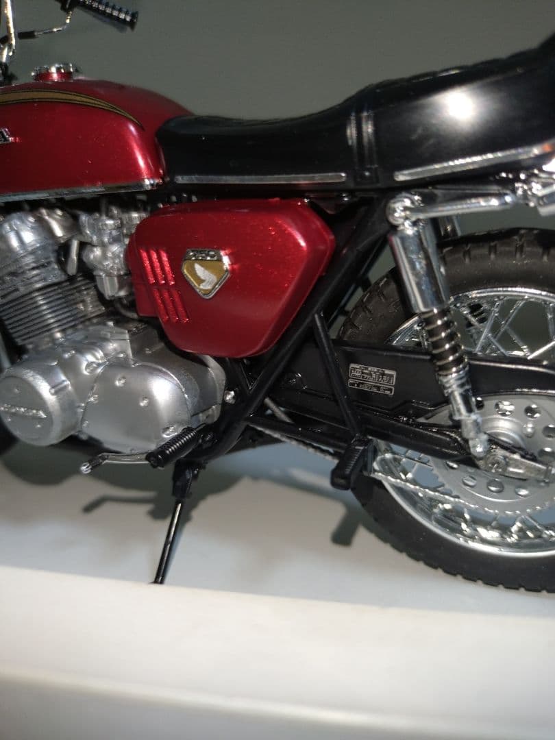 アオシマバイクシリーズプラモデル完成品ホンダCB750Customクリア