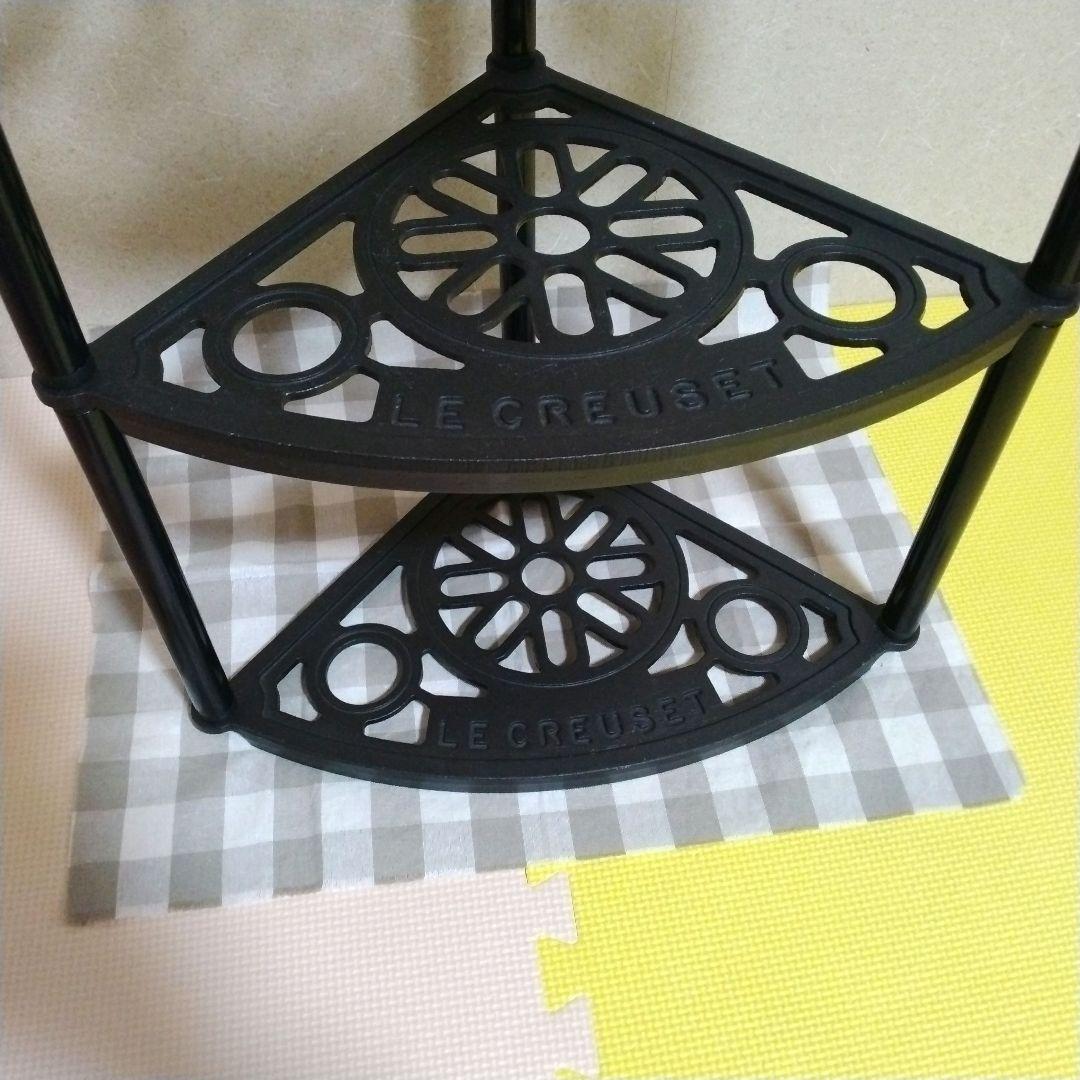 LE CREUSET ル・クルーゼ ポットスタンド 5段 ブラック - メルカリ