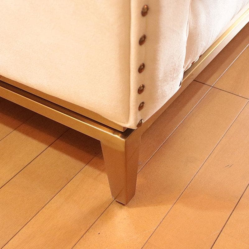 一人掛けソファ ベルベット ホワイト クッション付 230-899 - メルカリ