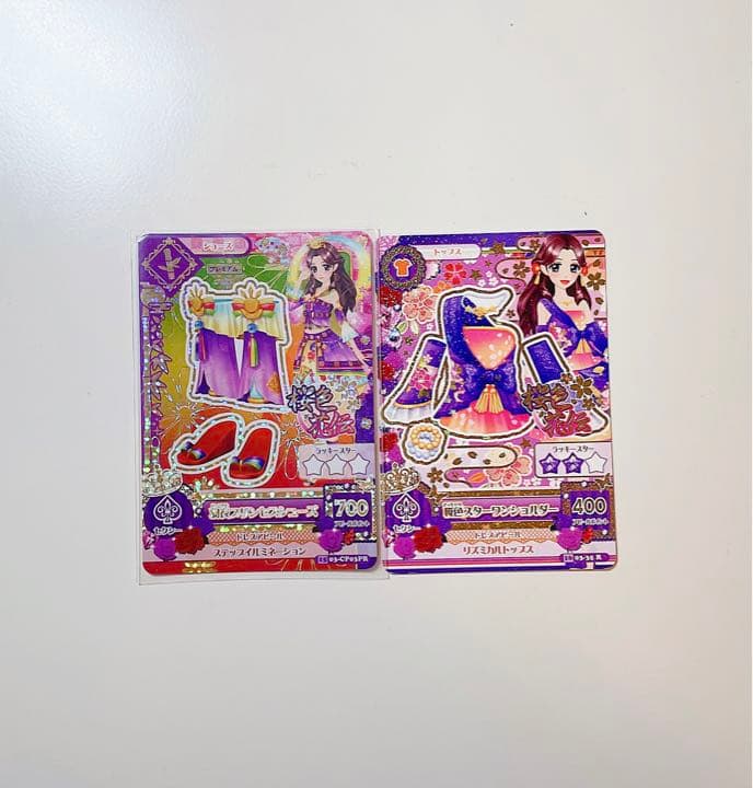 アイカツ!カード】藤原 みやび プレミアムレアシューズ&レア トップス