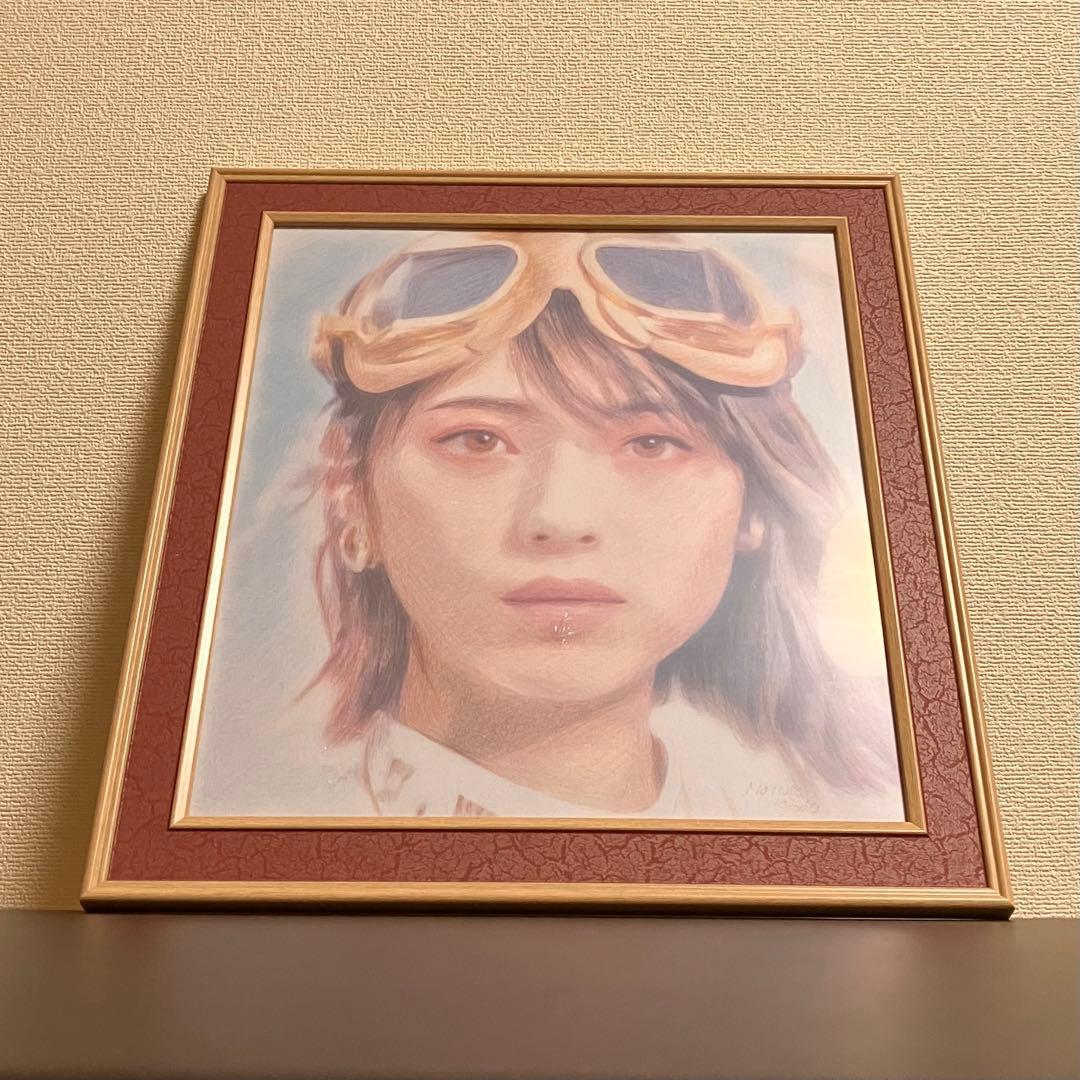 資生堂 マジョリカマジョルカ 額装品 額縁寸法32cm×29cm×1.5㎝色鉛筆