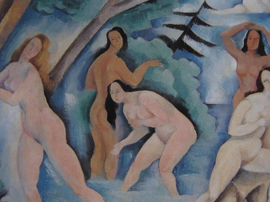 アンドレ・ロード、【水浴】、希少な額装用画集より、状態良好、新品額装付