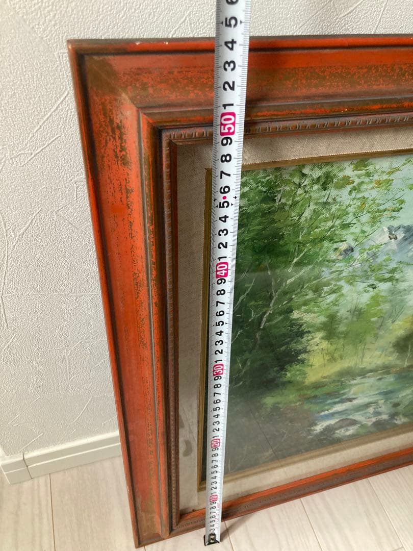 油彩画 山と川の風景 北岳 今井弘画伯 F8号 - メルカリ