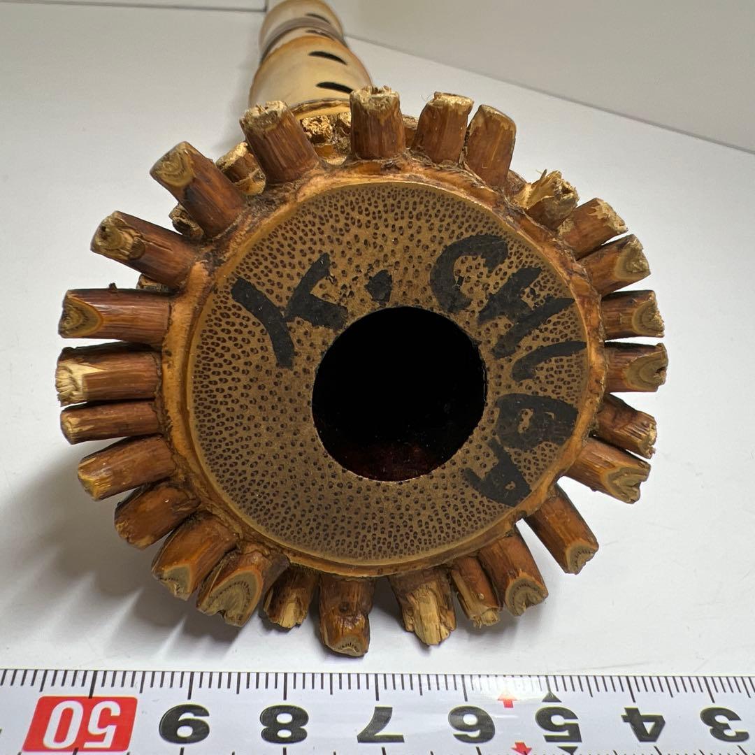 大宝在銘　銀三線尺八D 吹口カバー付　長さ約49㎝　東Y7-0908③