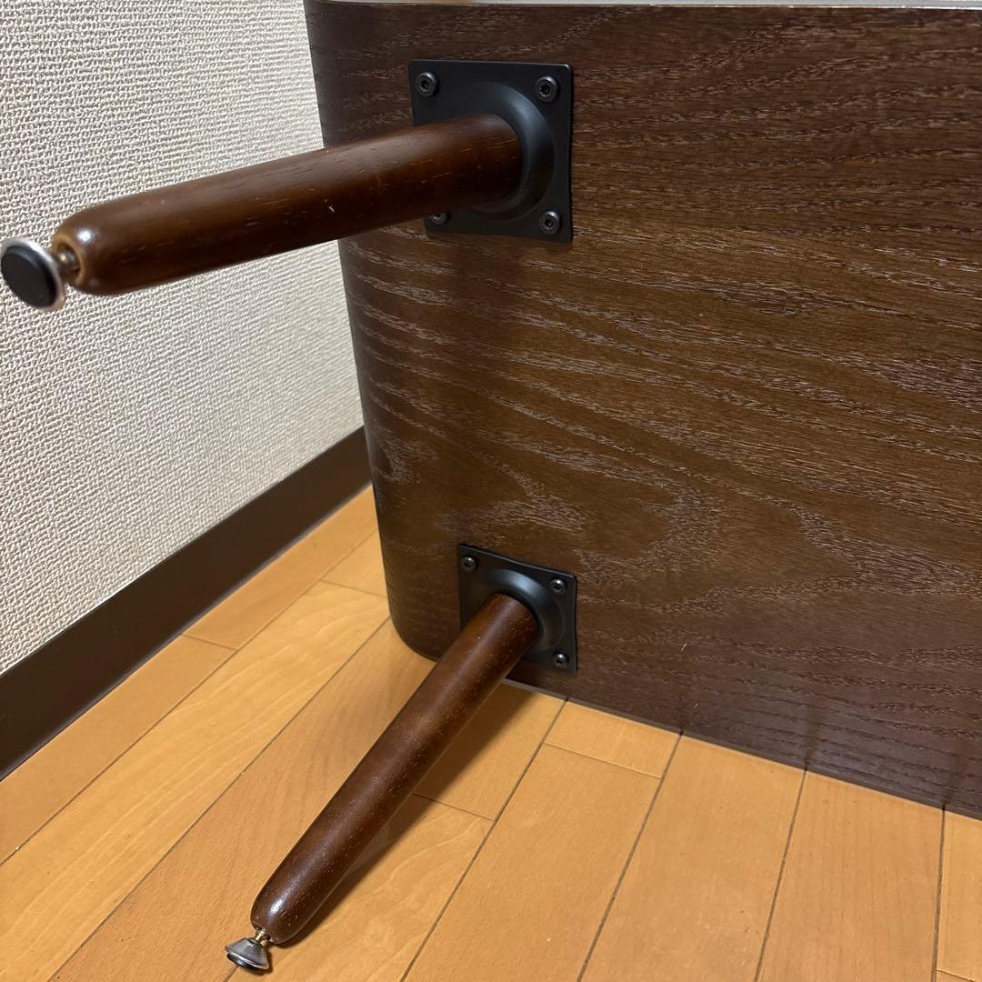 ニトリ センターテーブル ノルディック 強化ガラス ダークブラウン