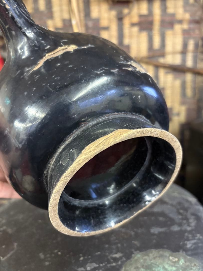 アイヌ エトゥヌプ 片口 儀礼用 イヨマンテ 民具 漆器 根来塗り 明治