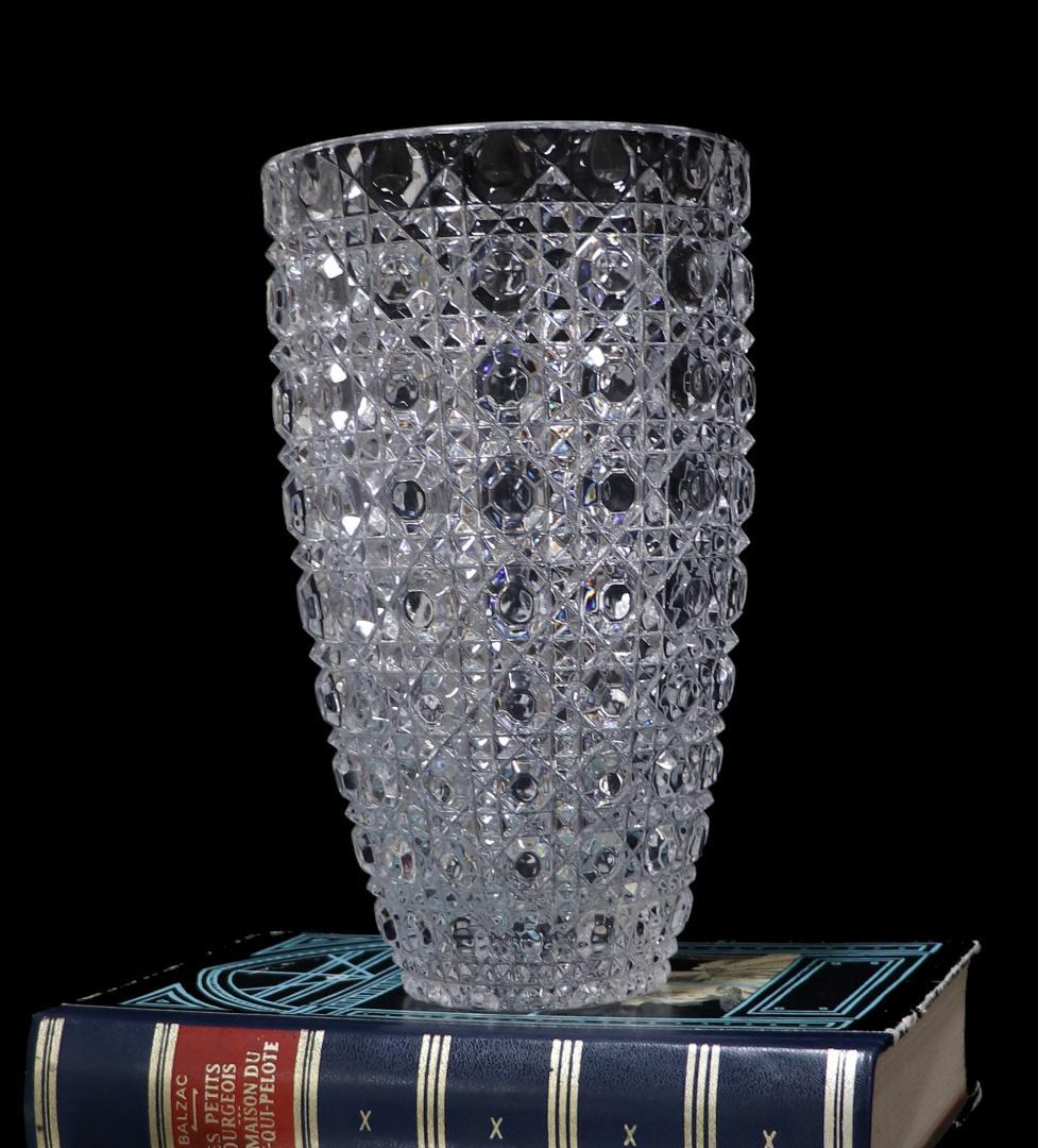 オールド・バカラ 大型花瓶 ディアマン・ピエーリー 20.8cm 1.3kg