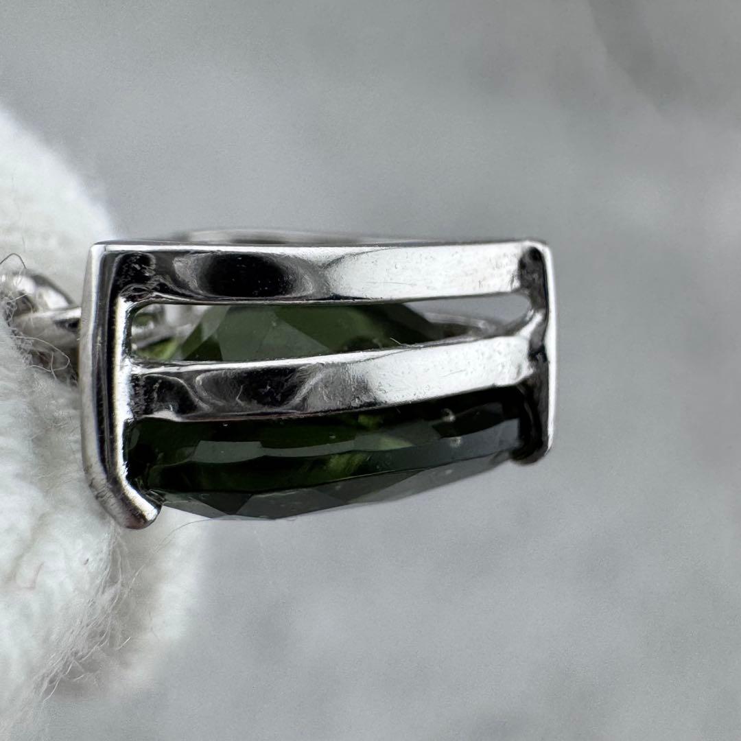 P-37モルダバイト ハート型 ペンダントトップ 隕石 天然ガラス s925