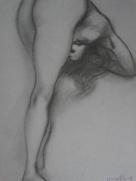 古沢　岩美、クロッキー　H、希少な額装用画集より、新品額装付、状態良好