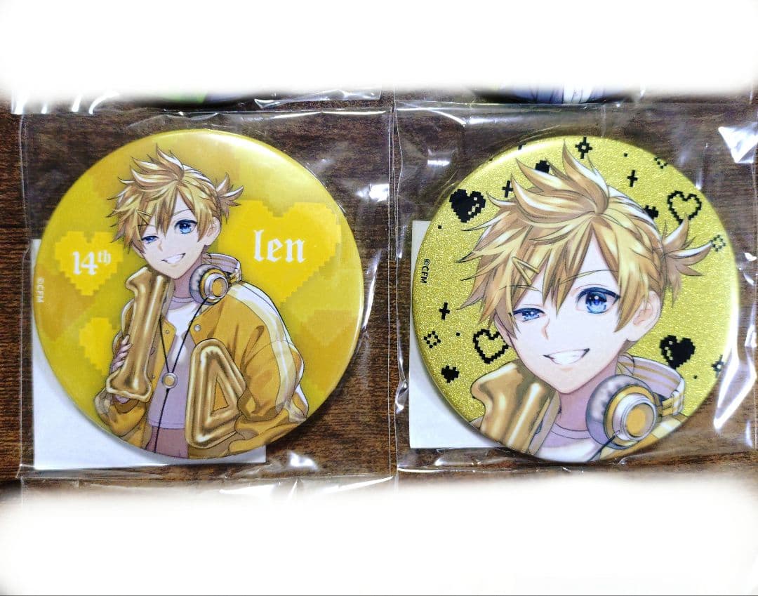 鏡音レン 缶バッジ 楽天コレクション ノーマル グリッター 鏡音 14th