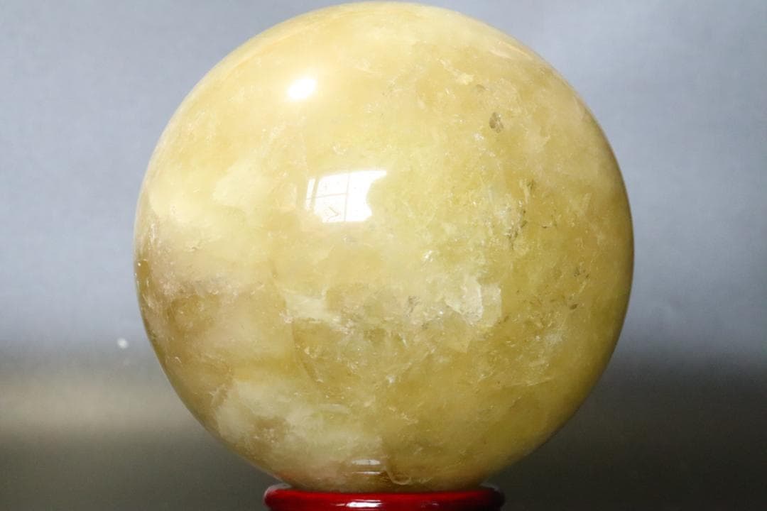 【本物保証】虹入り シトリン 水晶 丸玉 スフィア 1.6kg 天然石 送料無料