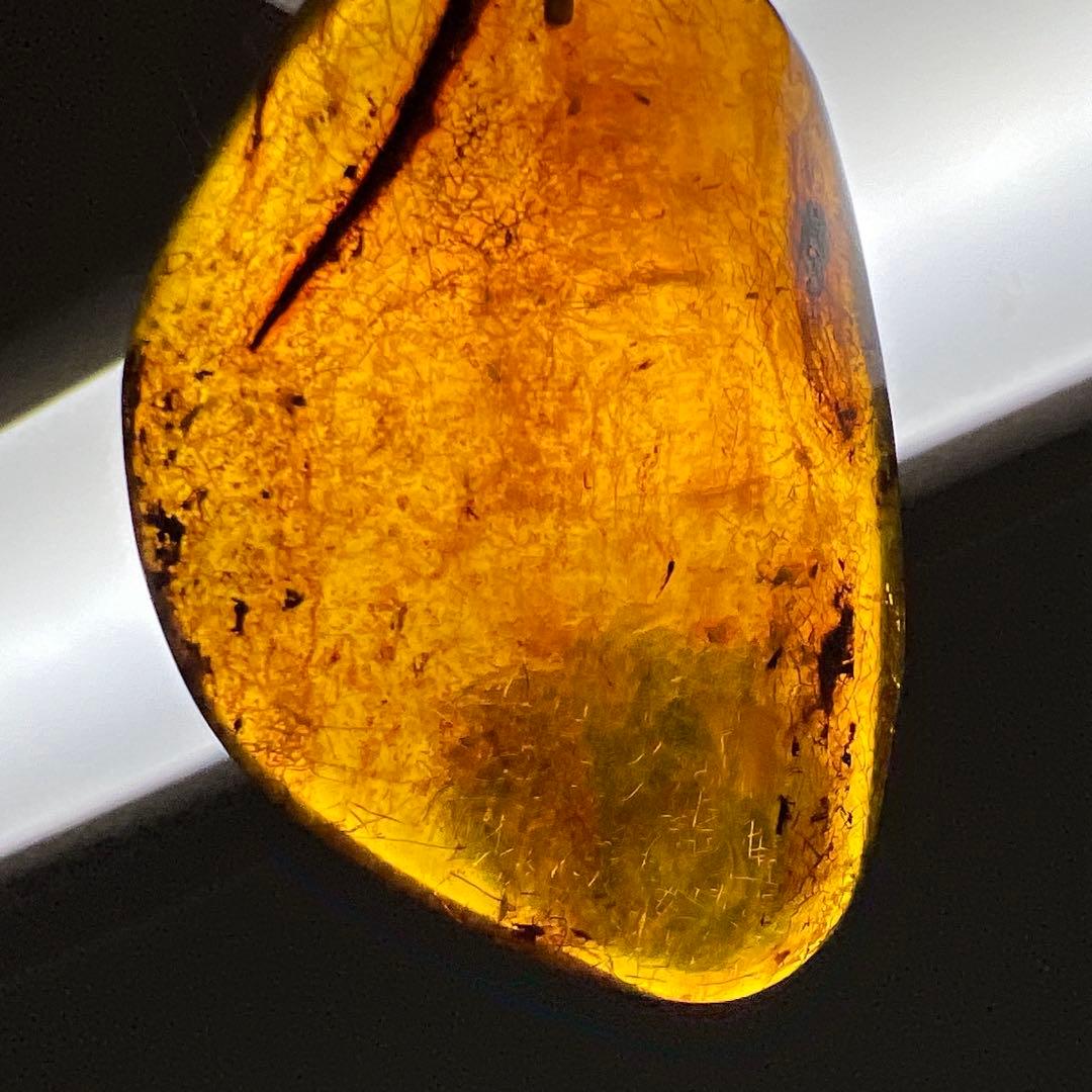 K18刻印　琥珀ネックレストップ　6.0g 東Y8-0210☆2F