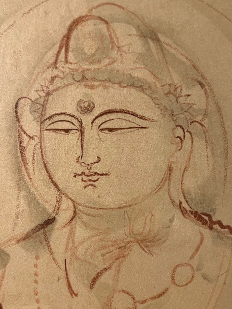 村上華岳 木版画 聖観音 額縁 額装 日本画 仏画仏教美術 - メルカリ