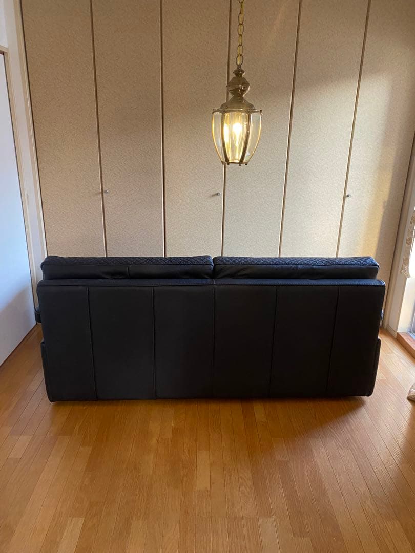 展示品】ケルビン ジョルマーニ 黒総革 購入約50万円 高級ソファ 美品