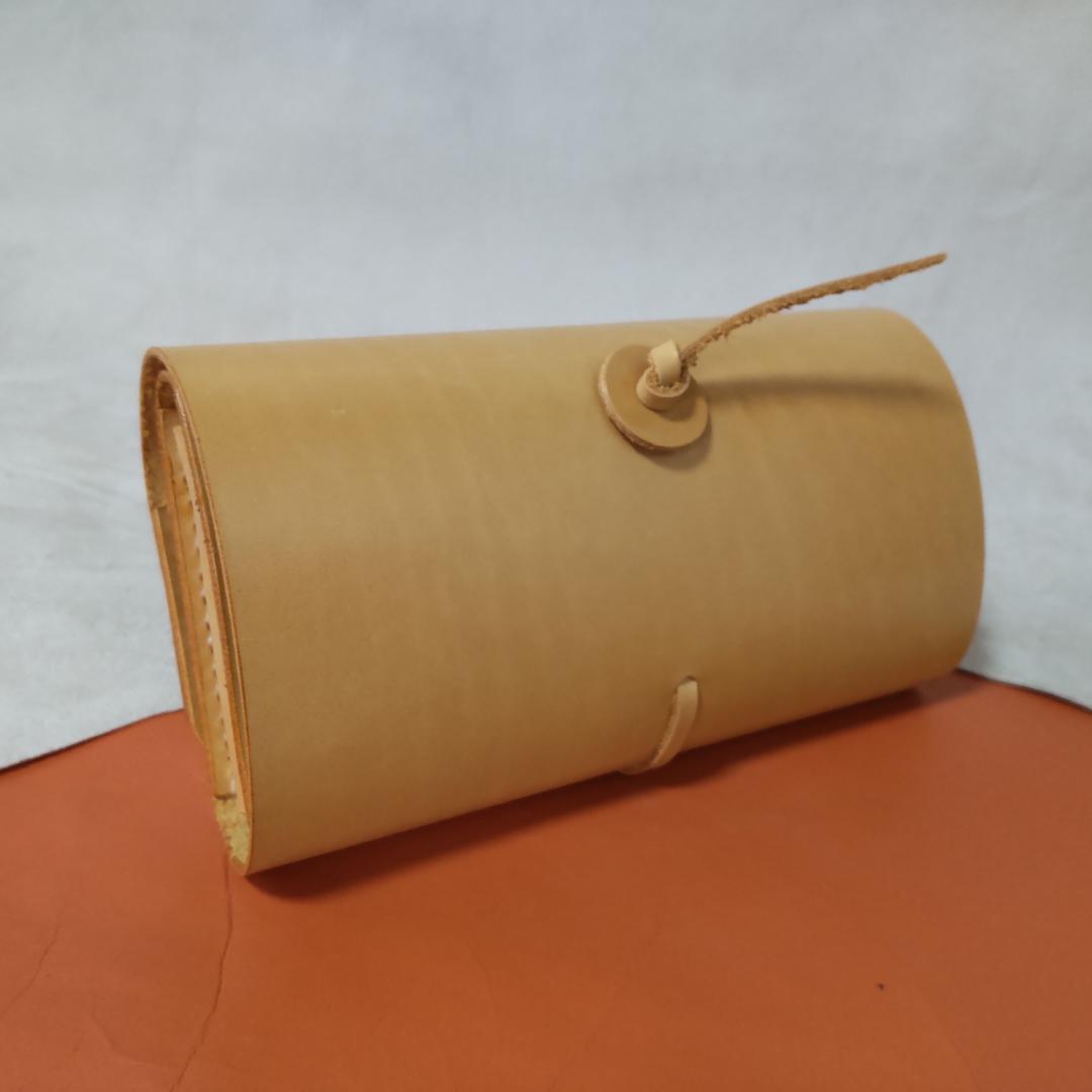 シャグポーチ三つ折り(イエローキャメル)コンチョ紐止め 国産牛革【R