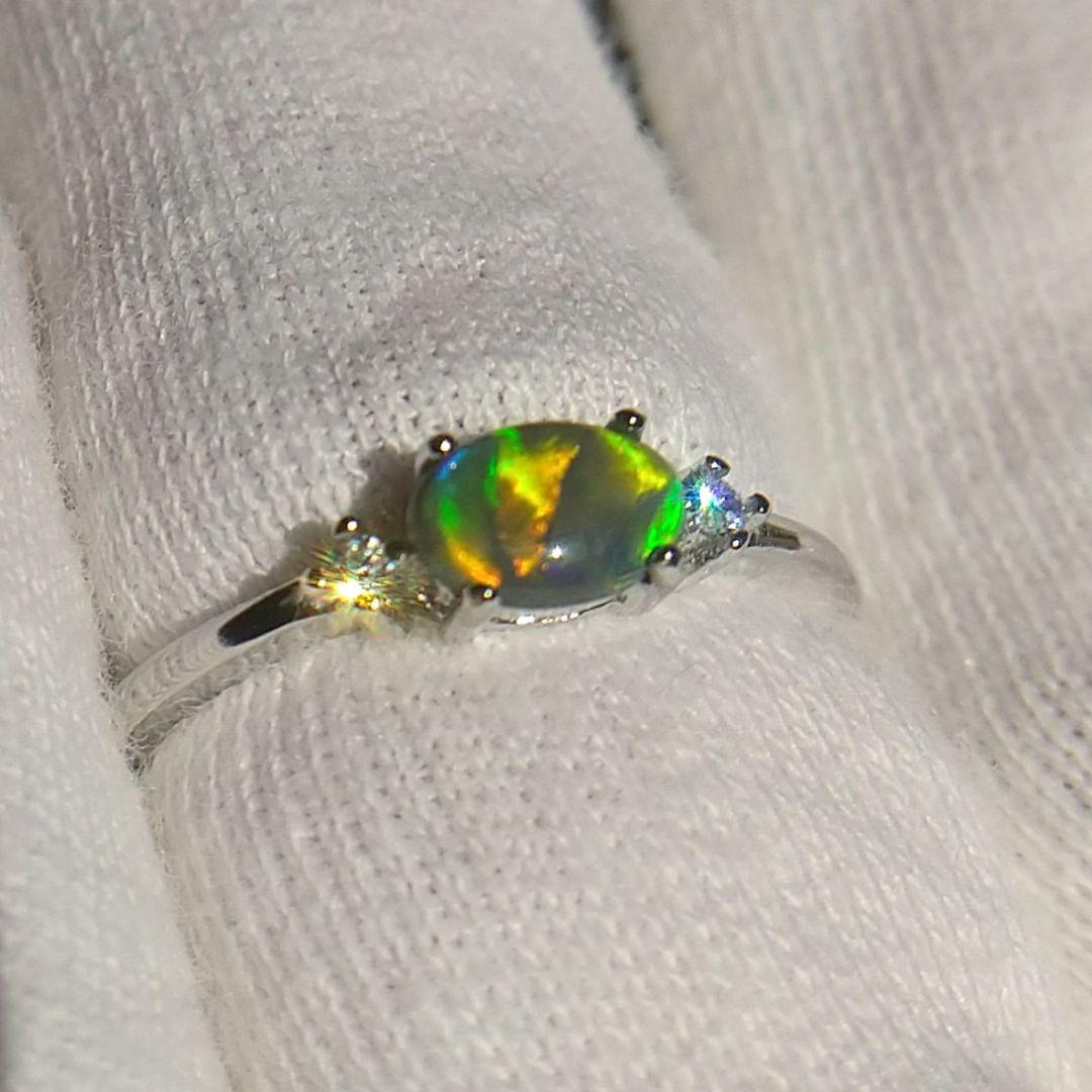 0.31ct ブラックオパール リング