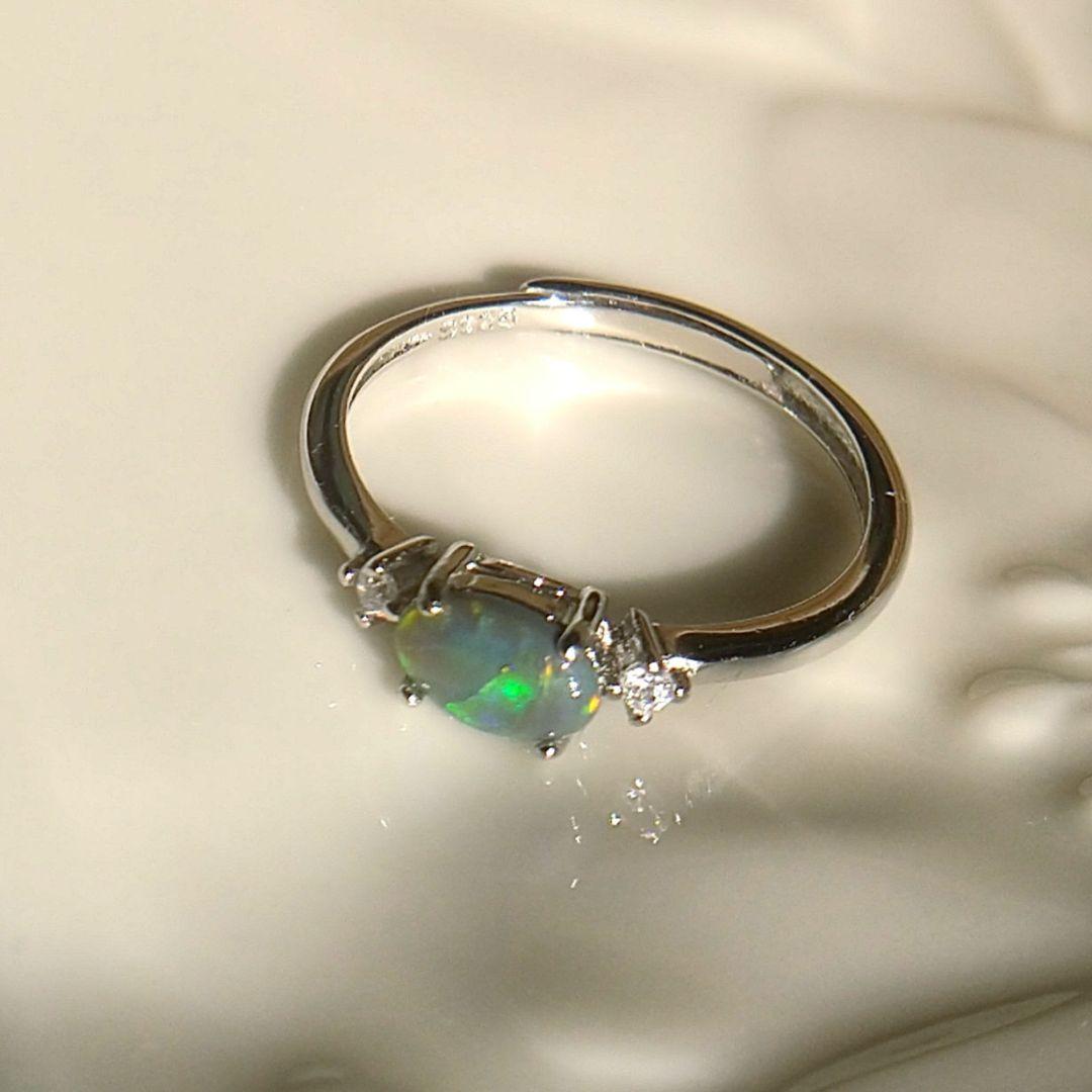 0.31ct ブラックオパール リング