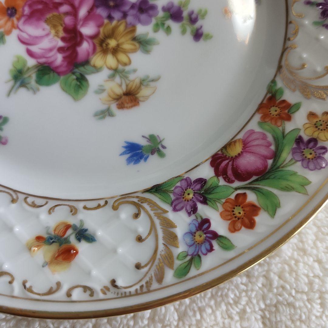 シューマンババリア ドレスデンフラワー アンティーク エンボス加工