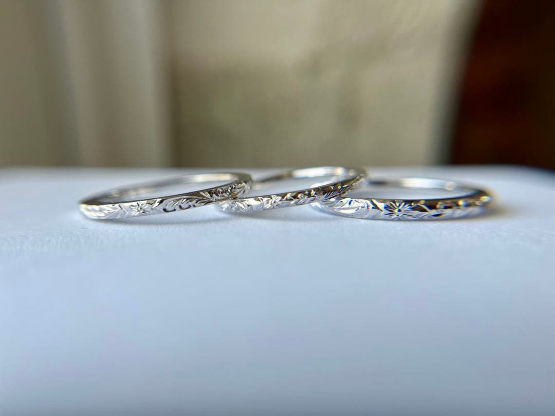 ☆プルメリアスクロールリング☆華奢 ハワイアンジュエリー ハワイアンジュエリー リング 指輪 スクロール レディース プルメリア