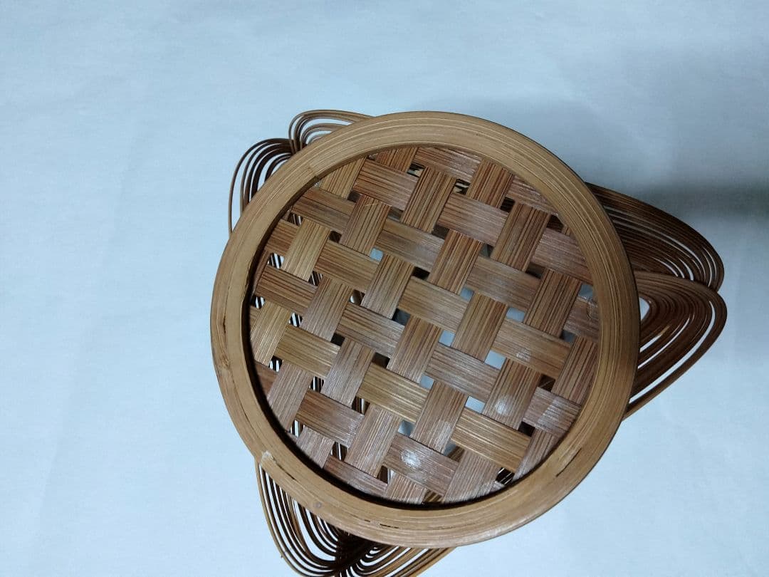 駿河竹千筋細工 竹花器 / 竹工房然林房/伝統工芸品 「木の葉」 - メルカリ