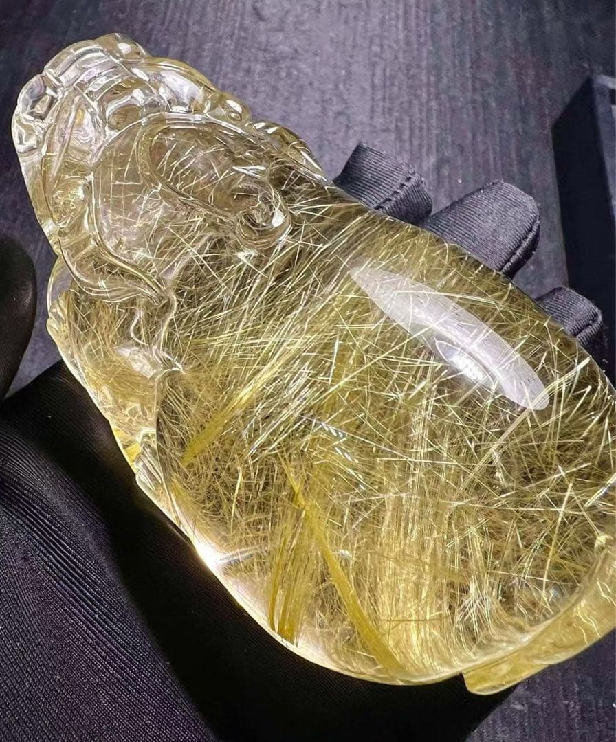 ⭐︎【天然】タイチンクオーツ 置物 437.5g