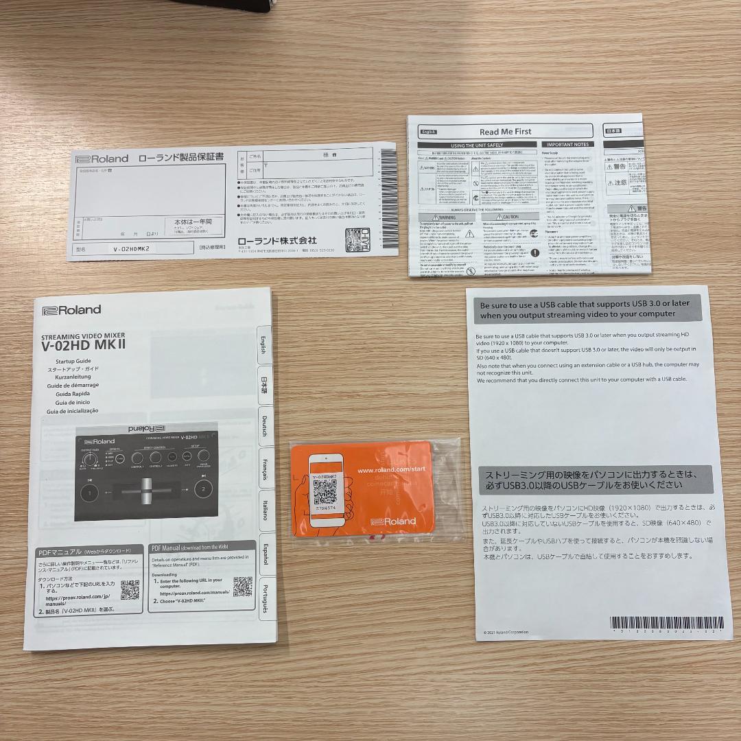 《極美品》Roland V-02HD MK II ストリーミングビデオミキサー
