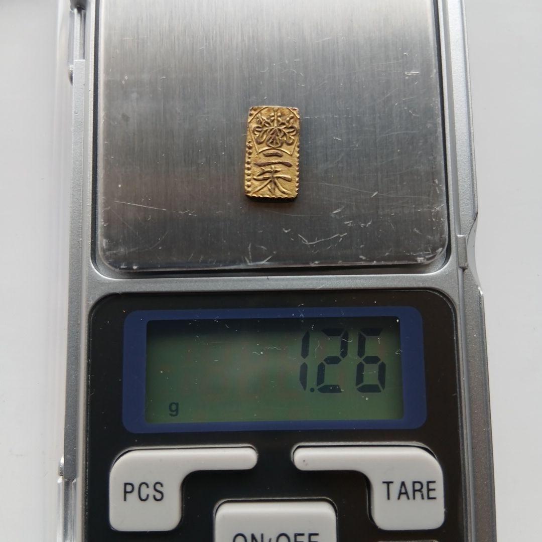 二朱判金1枚　1.26g　古銭