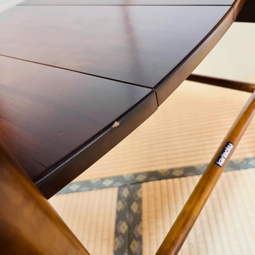 90年代】オールドカリモク コロニアル ダイニングチェア 馬車刻印 2脚