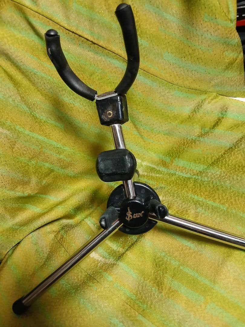 カーブド ソプラノサックス ノーブランド良品 ブラック スタンド付属