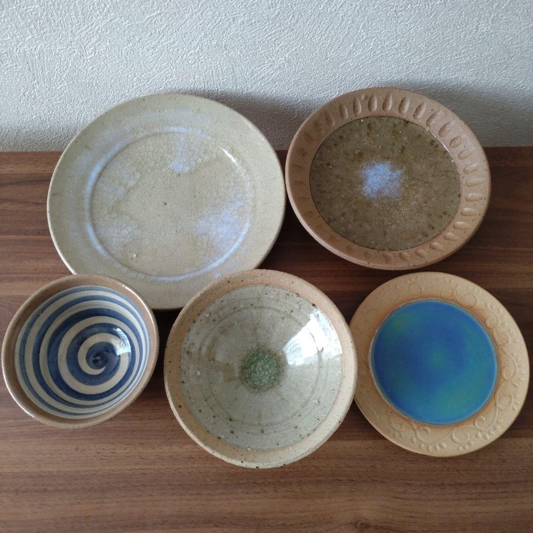 やちむん　器5点おまとめ販売 やちむん 5寸皿（フチ点・2色） | 勝窯 | inoya | Basic Life Store