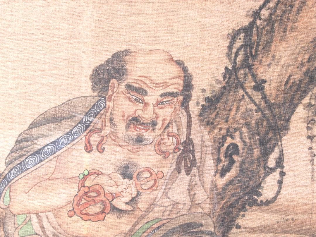 中国　唐時代　呉道子掛け軸　骨董品　肉筆保証 AK1104C11-3