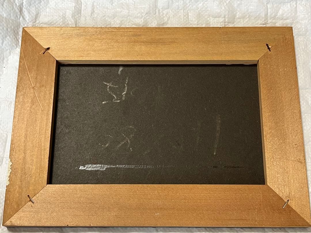 油絵　油彩画　川辺外治　「薔薇」1973年　木製パネルに直筆　額装無し