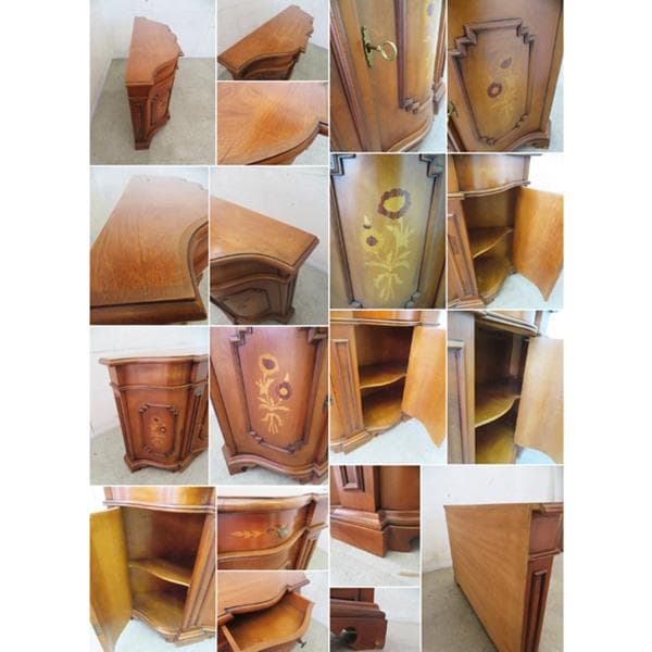 美品□イタリア最高級□象嵌□サイドボード□キャビネット□花柄