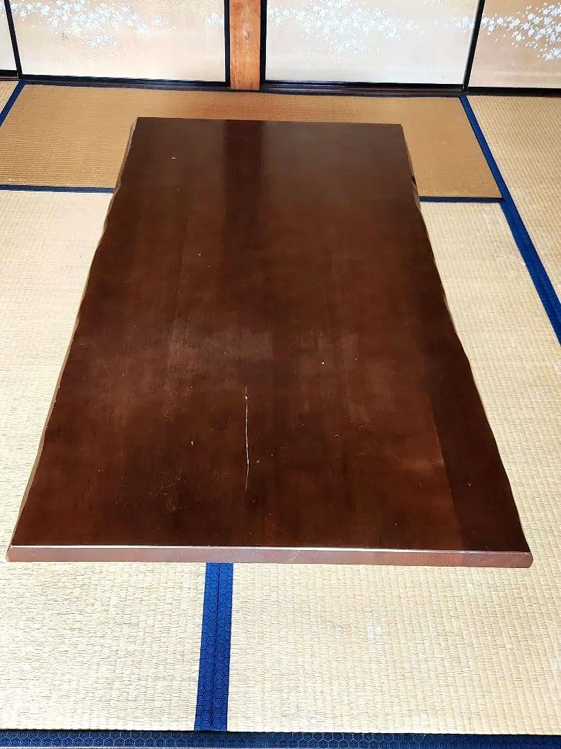 廃盤】Karimoku カリモク家具 一枚板 栓座卓 ローテーブル 送料無料