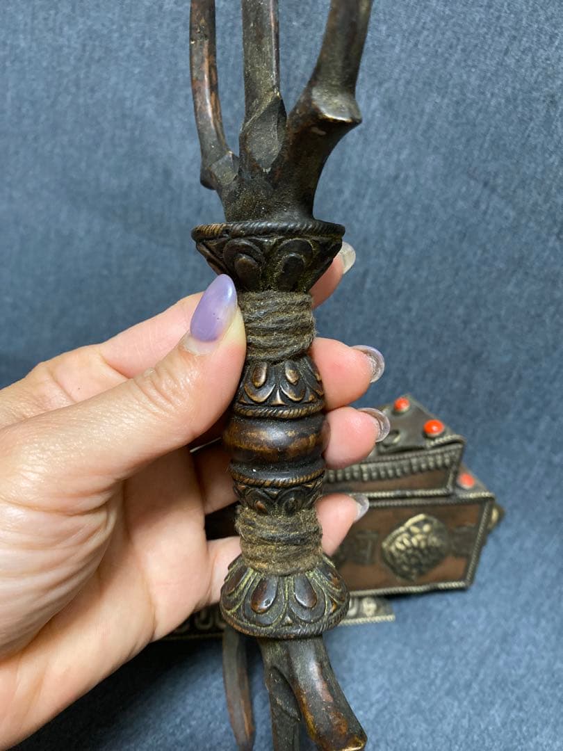 三鈷剣　倶利伽羅剣　不動明王　空海　チベット密教　43.5cm