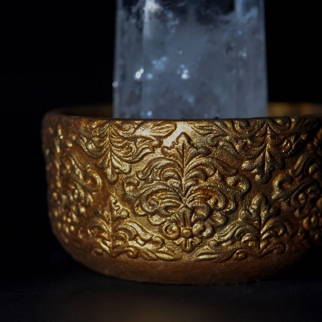 【特大】六角柱水晶クリスタル 1.5kg & 鉢セット パワーストーン 天然石