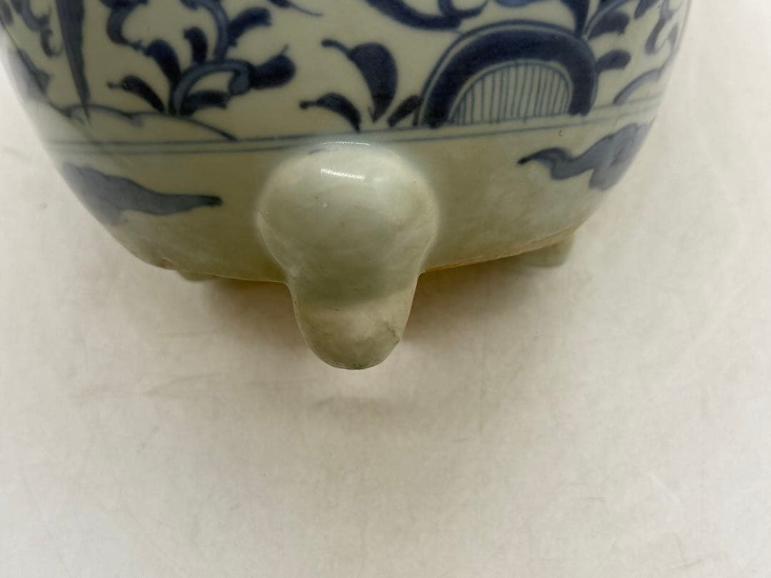 古染 染付 植木鉢 花卉紋 アンティーク 送料込み260129 - メルカリ