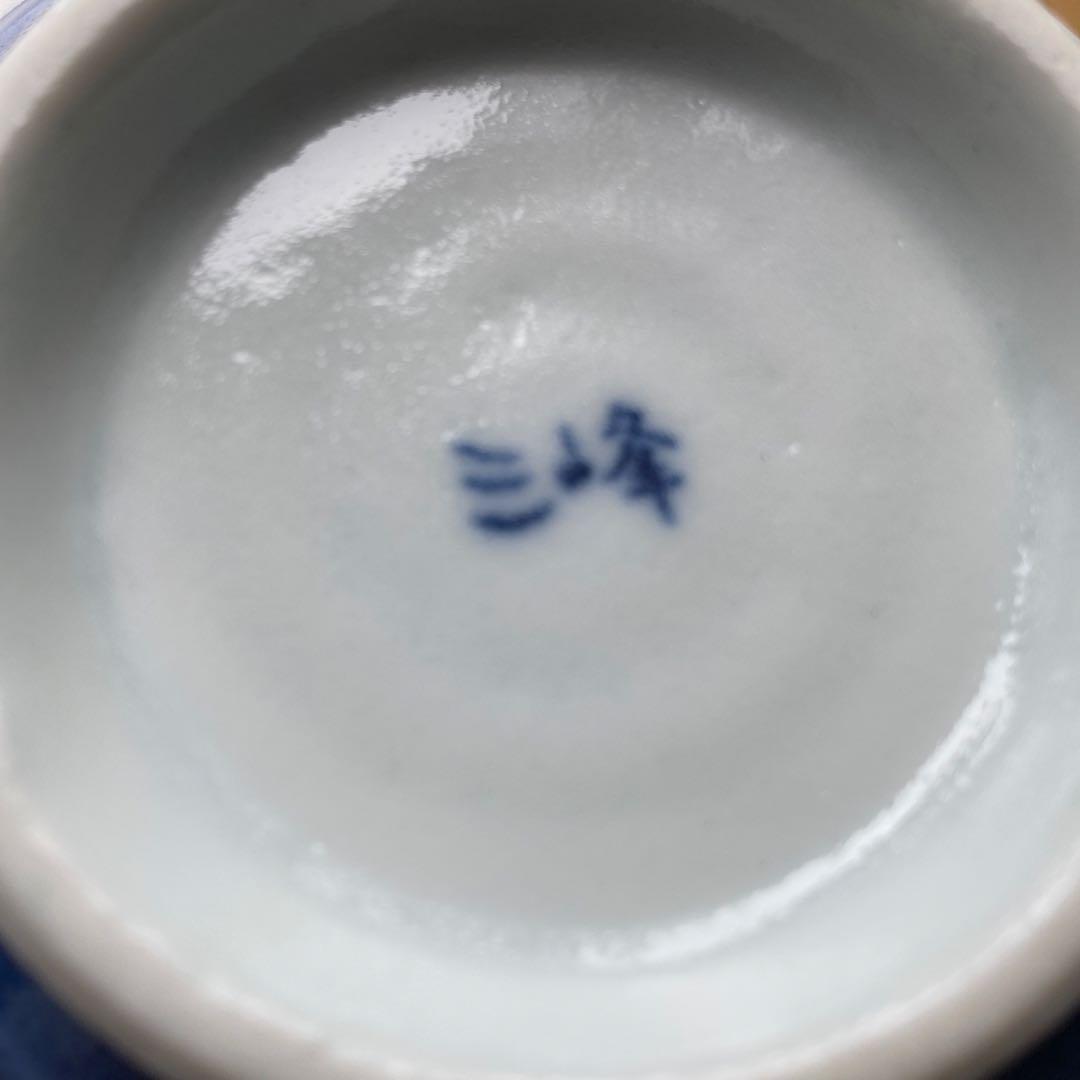 青と白の花柄陶器丼2個セット - メルカリ