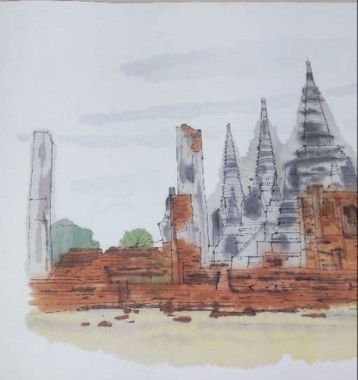 悠久の旅 平山郁夫素描集 日本経済新聞社 絵画全10作品揃